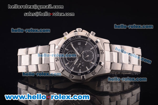 Tag Heuer Automatic with Black Dial and White Bezel - Click Image to Close